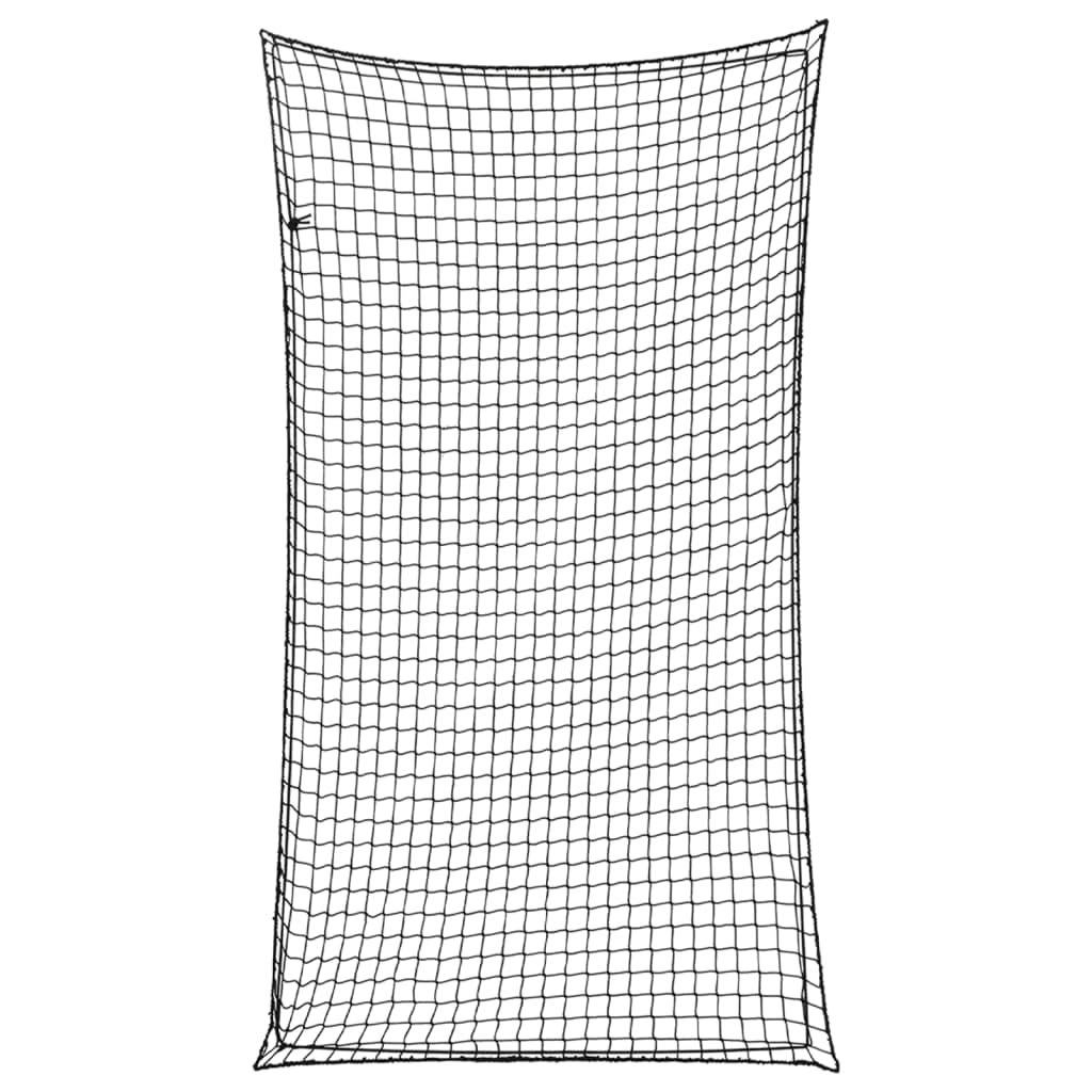 Anhängernetz mit Gummiseil Schwarz aus Polypropylen 4,5x2,5 m reißfestes Ladungssicherungsnetz für Anhänger, Pkw, SUV, Wohnmobil und Transport mit elastischer Befestigung und Sicherheit