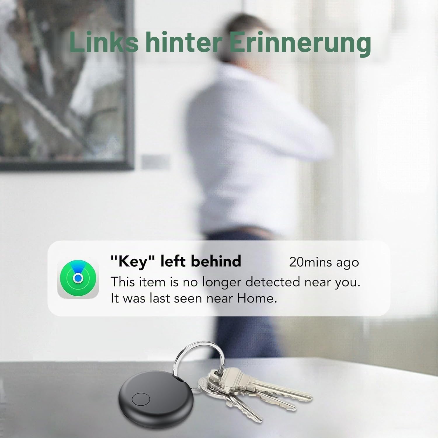 Air Tracker Tags 4er Pack Schlüsselfinder, Air Tracker Tag Kompatibel mit Apple Wo ist? APP (Nur iOS), Koffer Tracker für Taschen/Gepäck/Key, Batterielebensdauer EIN Jahr, IP67 wasserdicht (4er Pack)