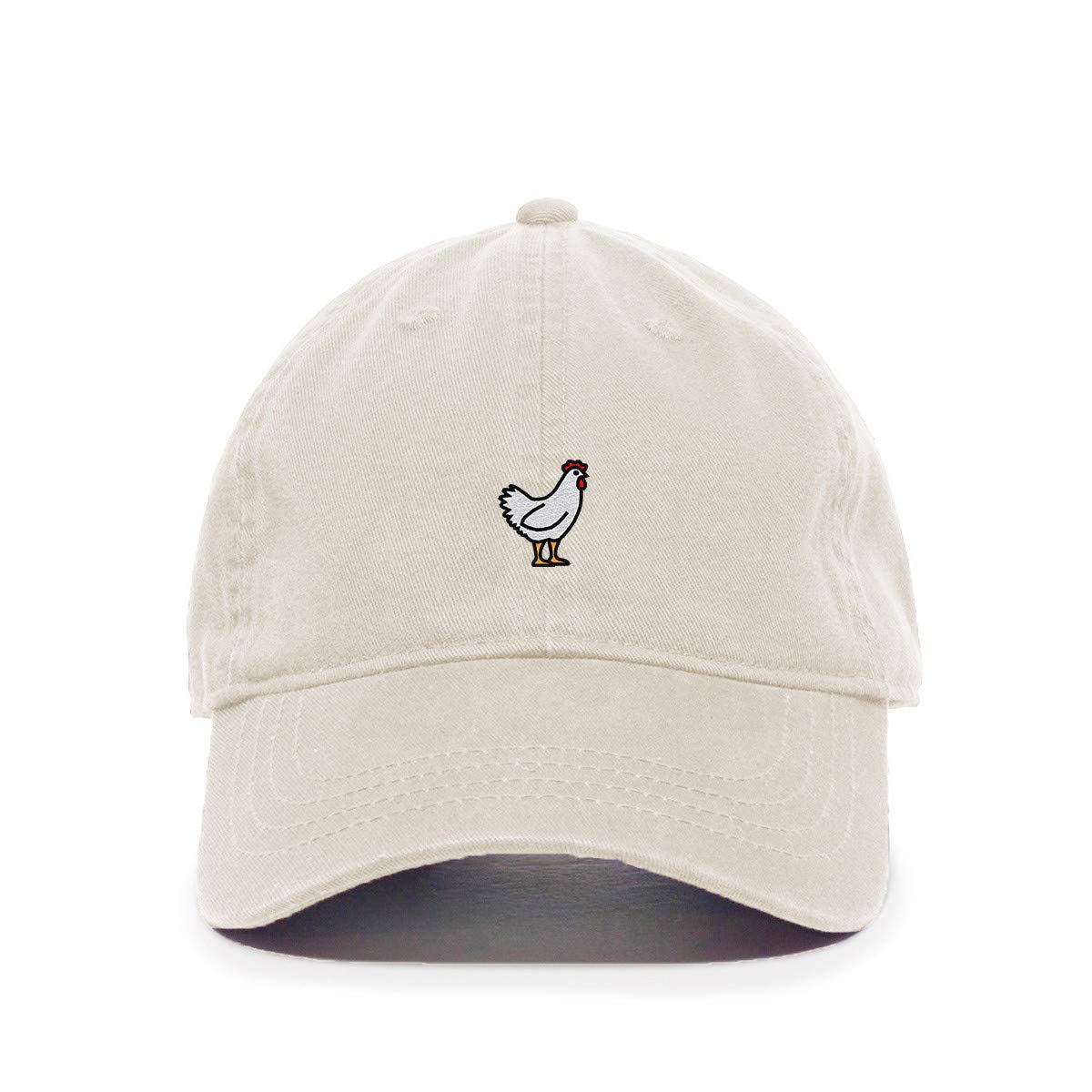 Tech Design Chicken Embroidered Baseball Cap Cotton Adjustable Dad Hat