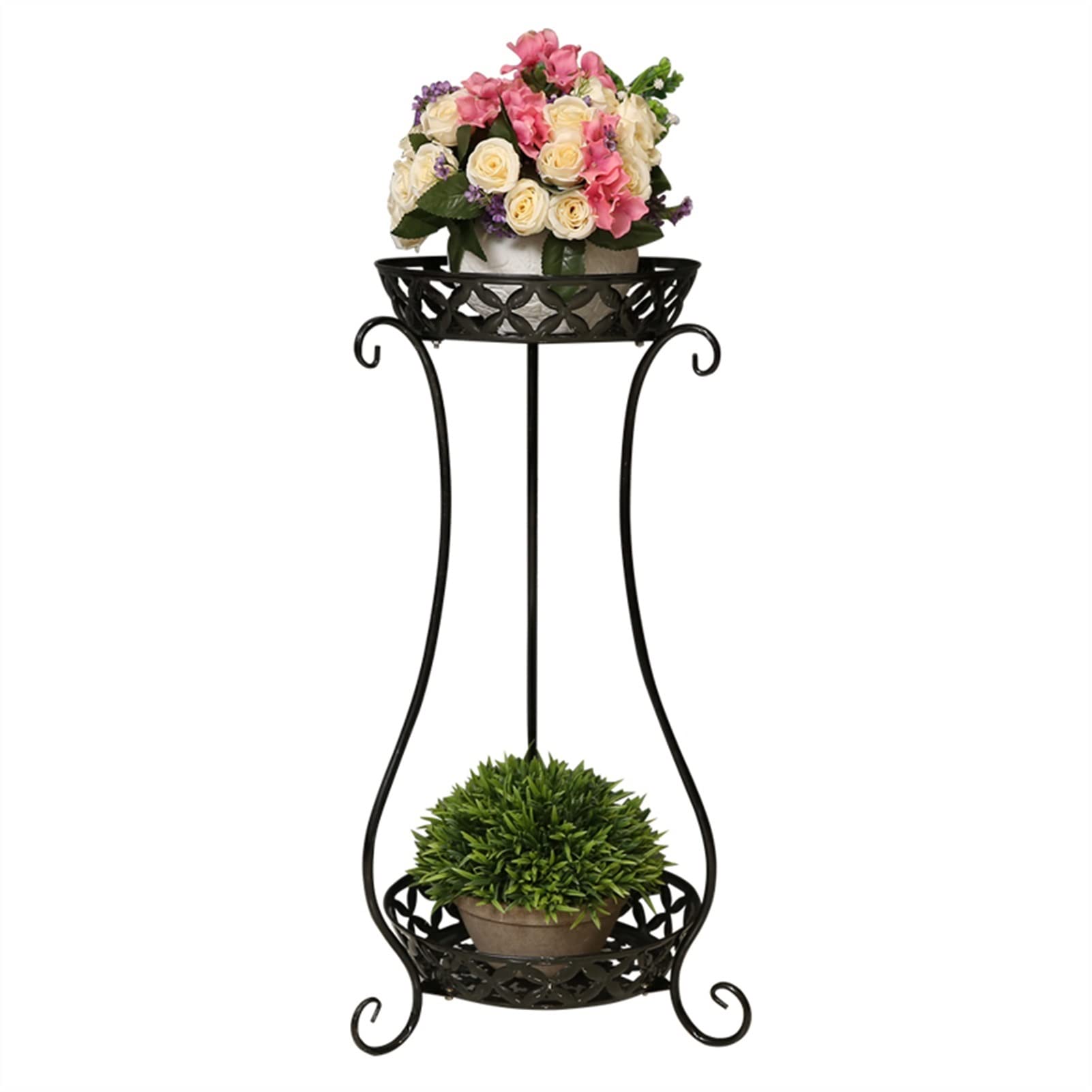 SnamicE Plant Stand Plant Stand/Plant Display 2 Layers Plant Pot Stand Indoor Shelf Decor Shelves Plant Holder Flower Stand,