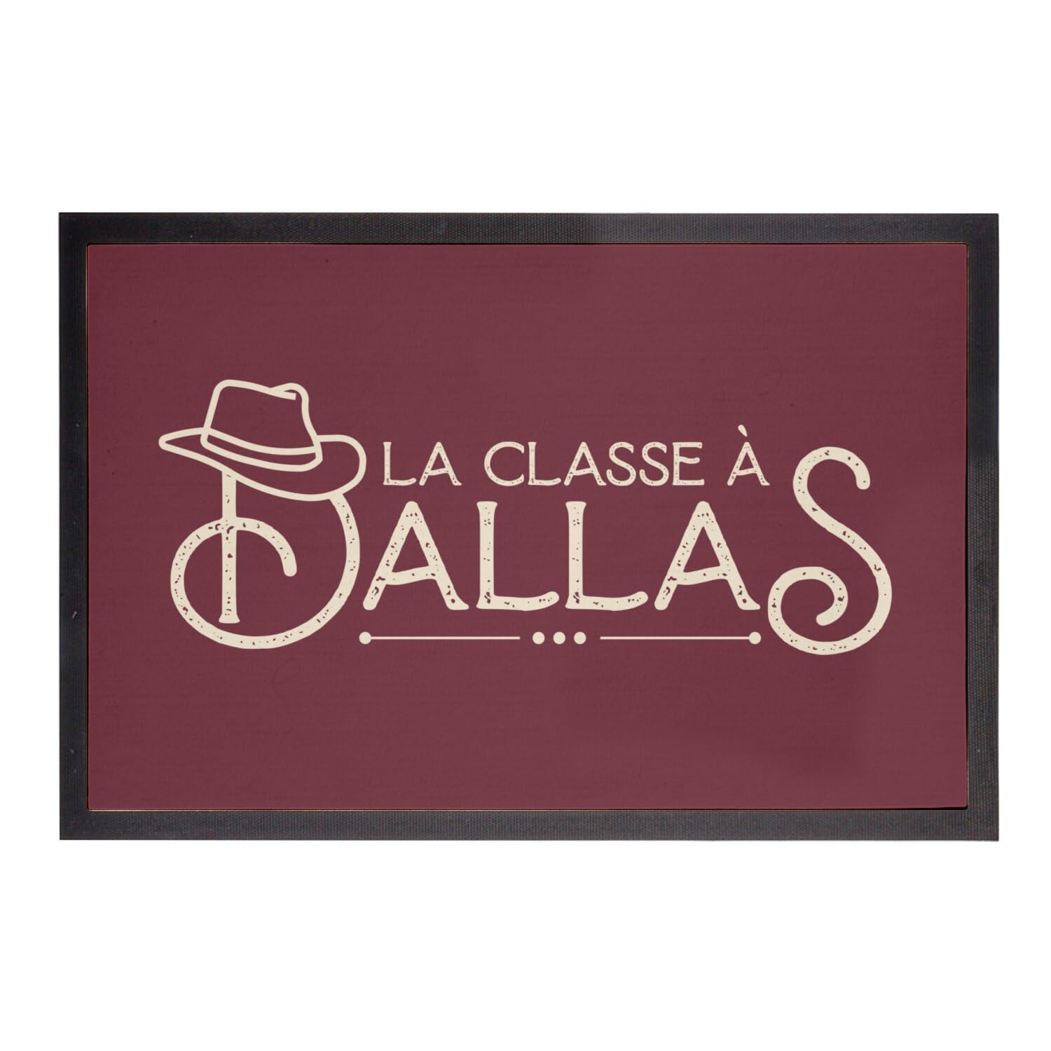 Paillasson rouge humour cowboy 75x50cm cadeau crémaillère idéal
