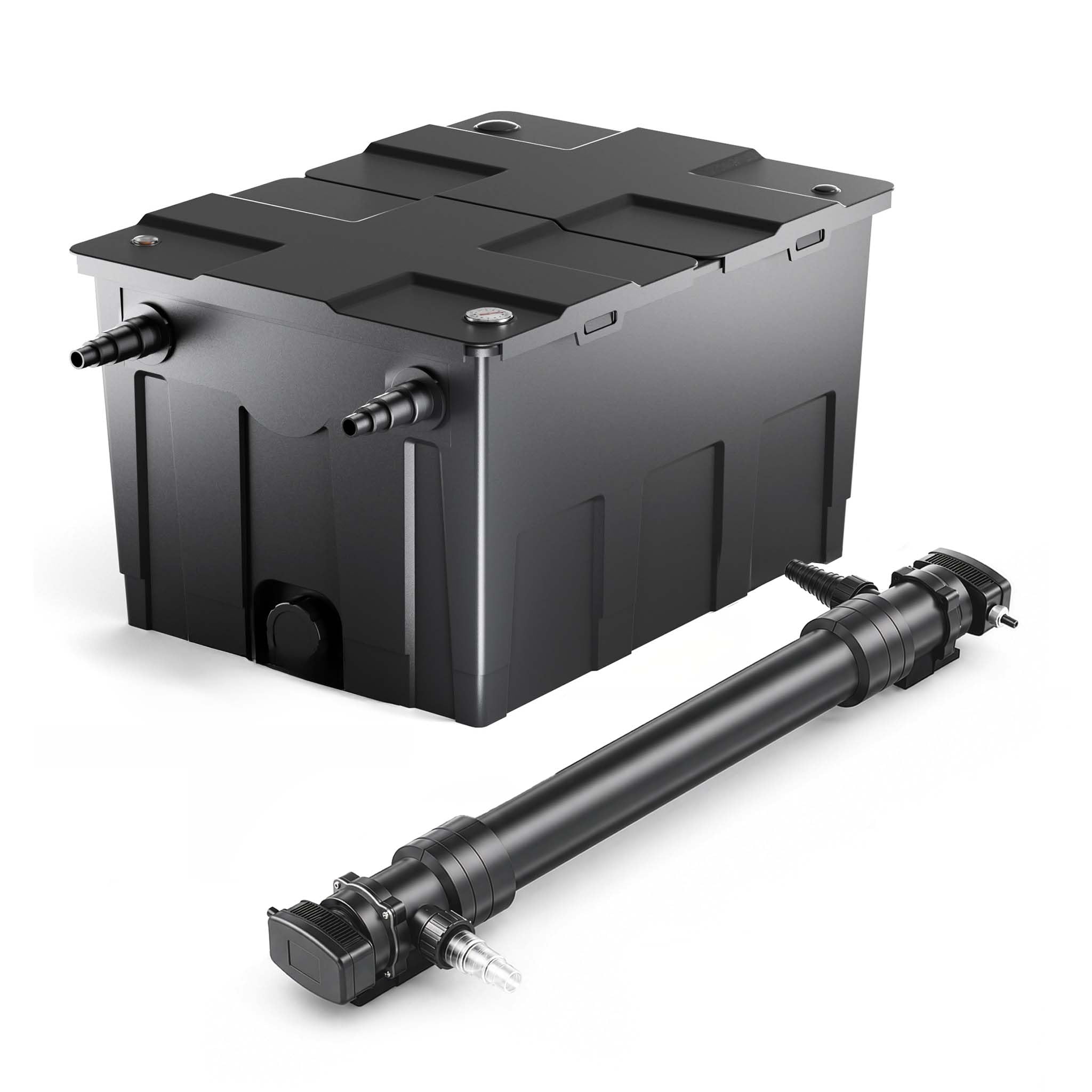 SunSun Kit complet: CBF-550 Filtre de bassin jusqu'à 60000 L Biologique, CUV-672 lampe uv UVC Clarificateur avec 72 Watt Puissance UV-C