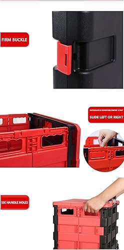 Miniatura 6 de Carrito de compras para profesores con ruedas, carrito portátil plegable, carrito de almacenamiento para maletero de automóvil, carrito práctico con