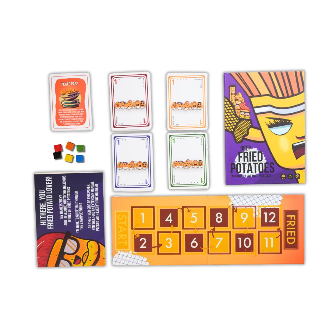 Fried Potatoes: Deep Fried Edition - Gioco di carte veloce | Olandese | 2-6 giocatori | Età 7+ | 20-40 minuti | Strategia e divertimento rigiocabile per amici e familiari