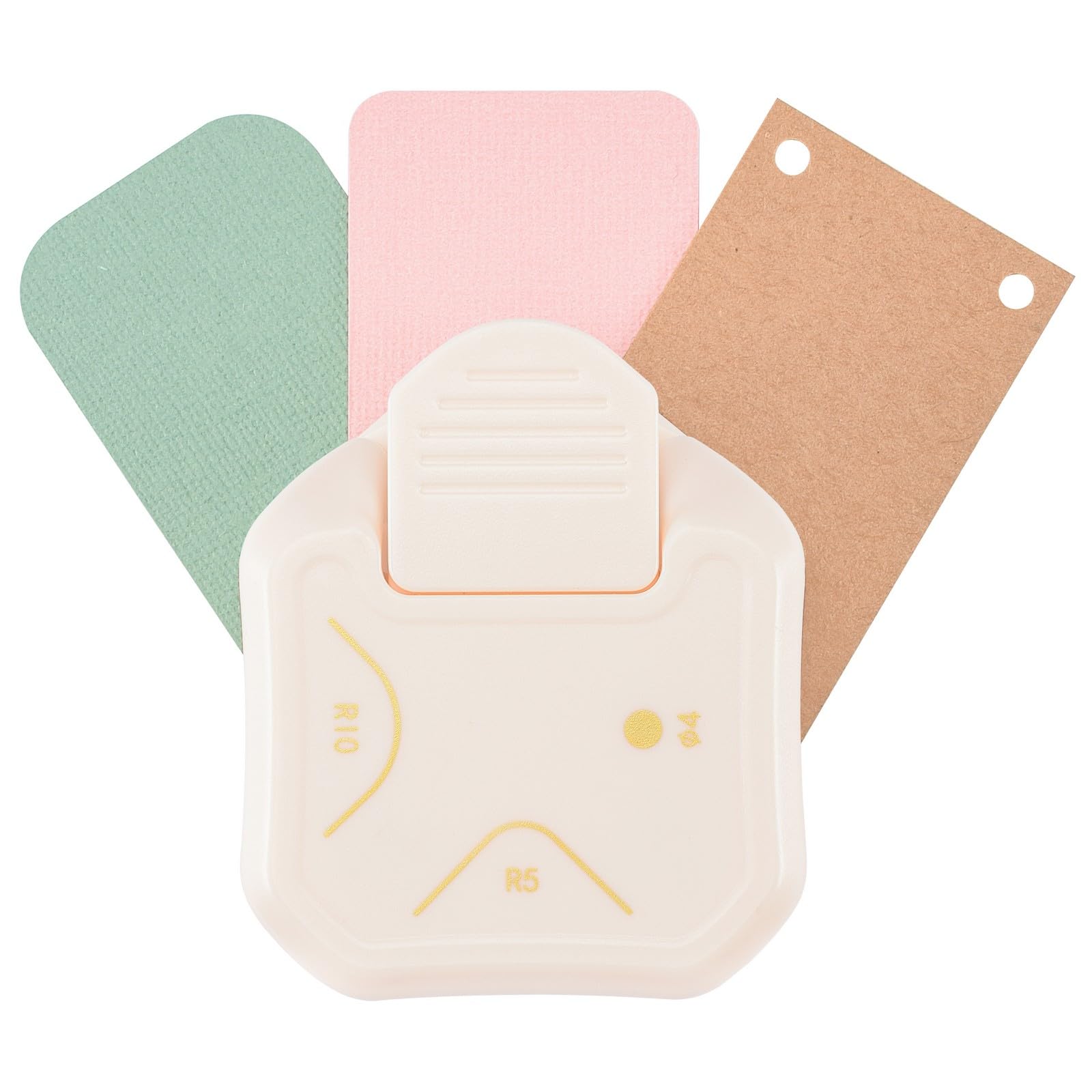 Vaessen Creative3-in-1 Corner Punch 5-10 mm Diameter 4 mm, Created Round Corners, Pendants and Labels, Paper Punch for DIY Projects, Scrapbooking and Card Crafts