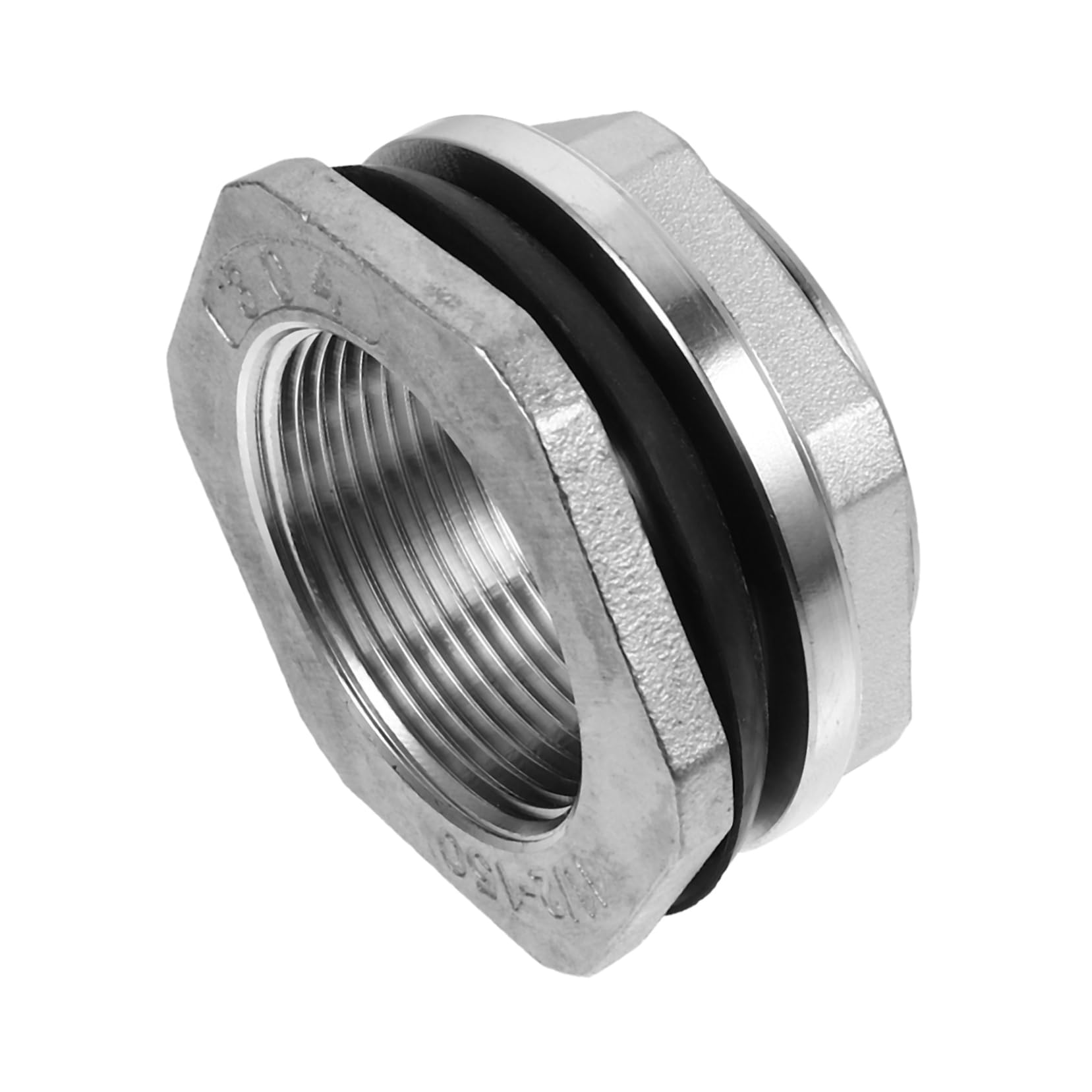 MUCKLILY Water Tank Adapters Stainless Steel Connector Smooth Threaded Design Easy to Assemble