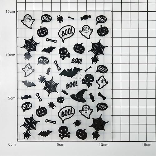 Miniatura 3 de DzIxY Murciélagos fantasmas de plástico en relieve carpetas para hacer tarjetas, suministros de papel de bricolaje 3D plantillas de álbumes de