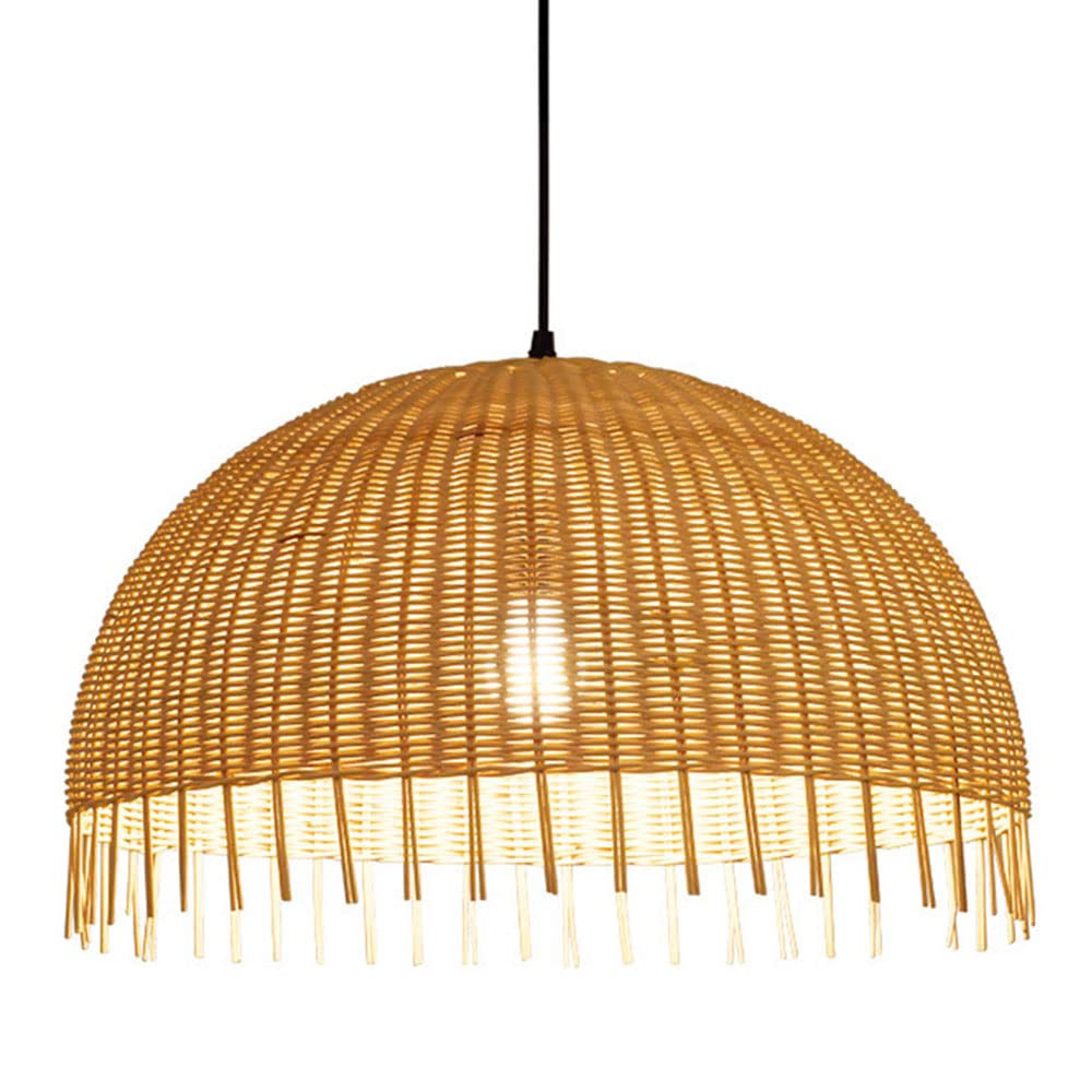 LYMSXAZOU Boho Wicker Rattan Chandelier Interior Decoration Pendant Lights Creative Garden Hanging Lamp Natural Ceiling Chandeliers Southeast Asian Light Fixture For Living Room,Dinner Room