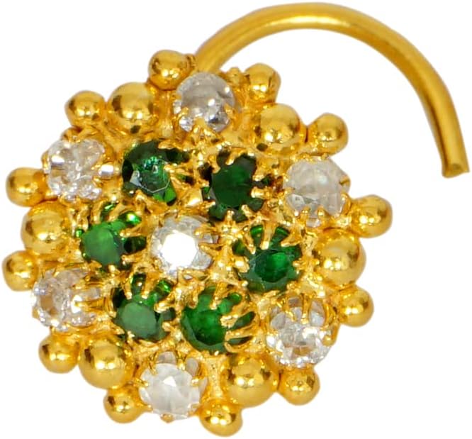 Traditional Nose Stud Indian Nose Stud Gold Nose Pin Flower Nose Hoop Crock Screw Nose Piercing Diamond Nose Piercing Indian Nose Ring