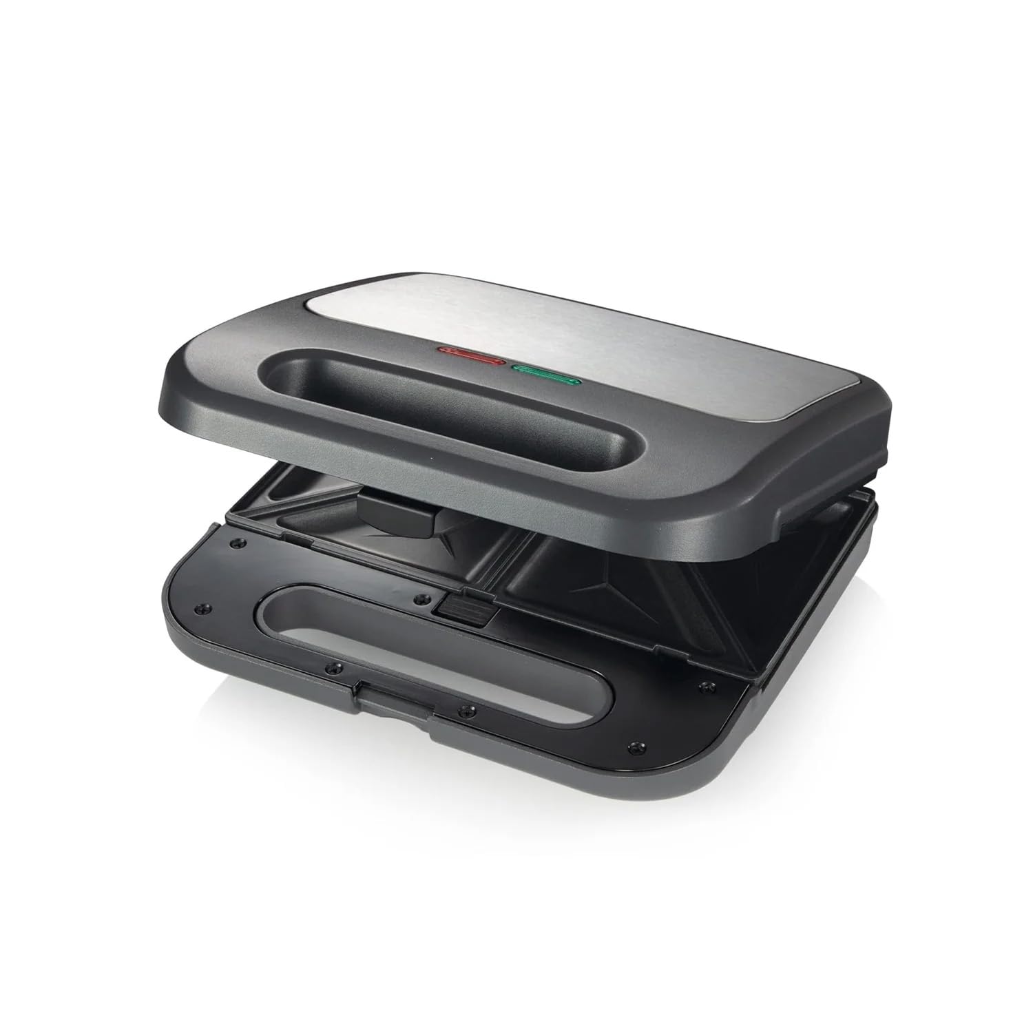 Wintem Tostiera Elettrica 3 in 1 800W con Piastre Interscambiabili Antiaderenti - Ottimo per Cucinare Panini, Toast o Waffle - Dimensioni Compatte e Salvaspazio - Facile da Pulire
