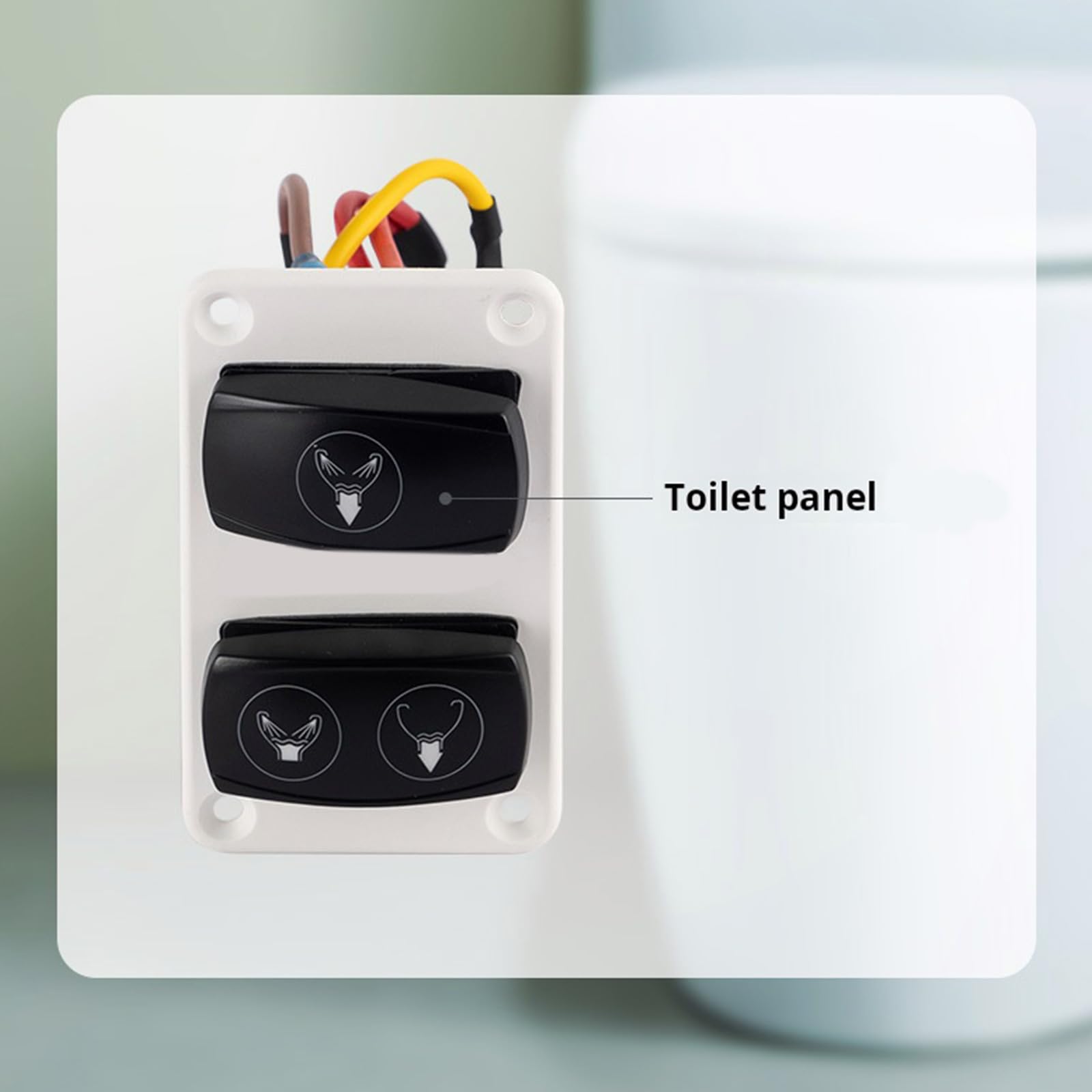 Marine WC-Schalter Panel ABS 3-Wege-Steuerung mit starker Konstruktion und einfach zu bedienenden Upgrades für Yachtboot, Boot, Toilettensteuerung, Wechsel