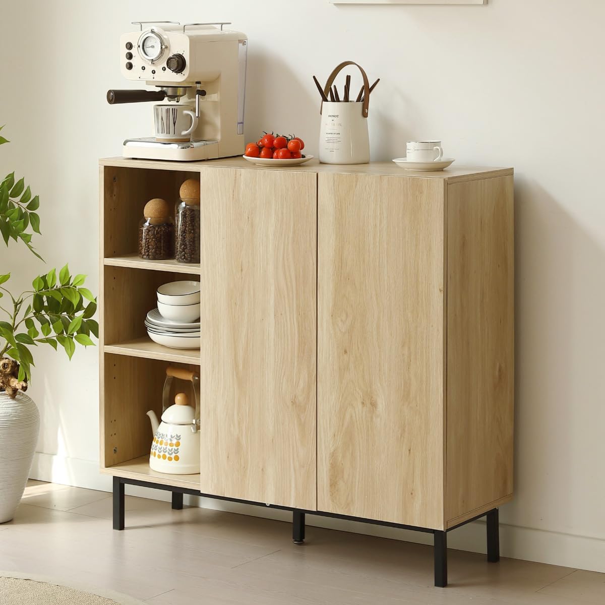 ZXDTVFGN サイドボードビュッフェキャビネット、収納棚付き