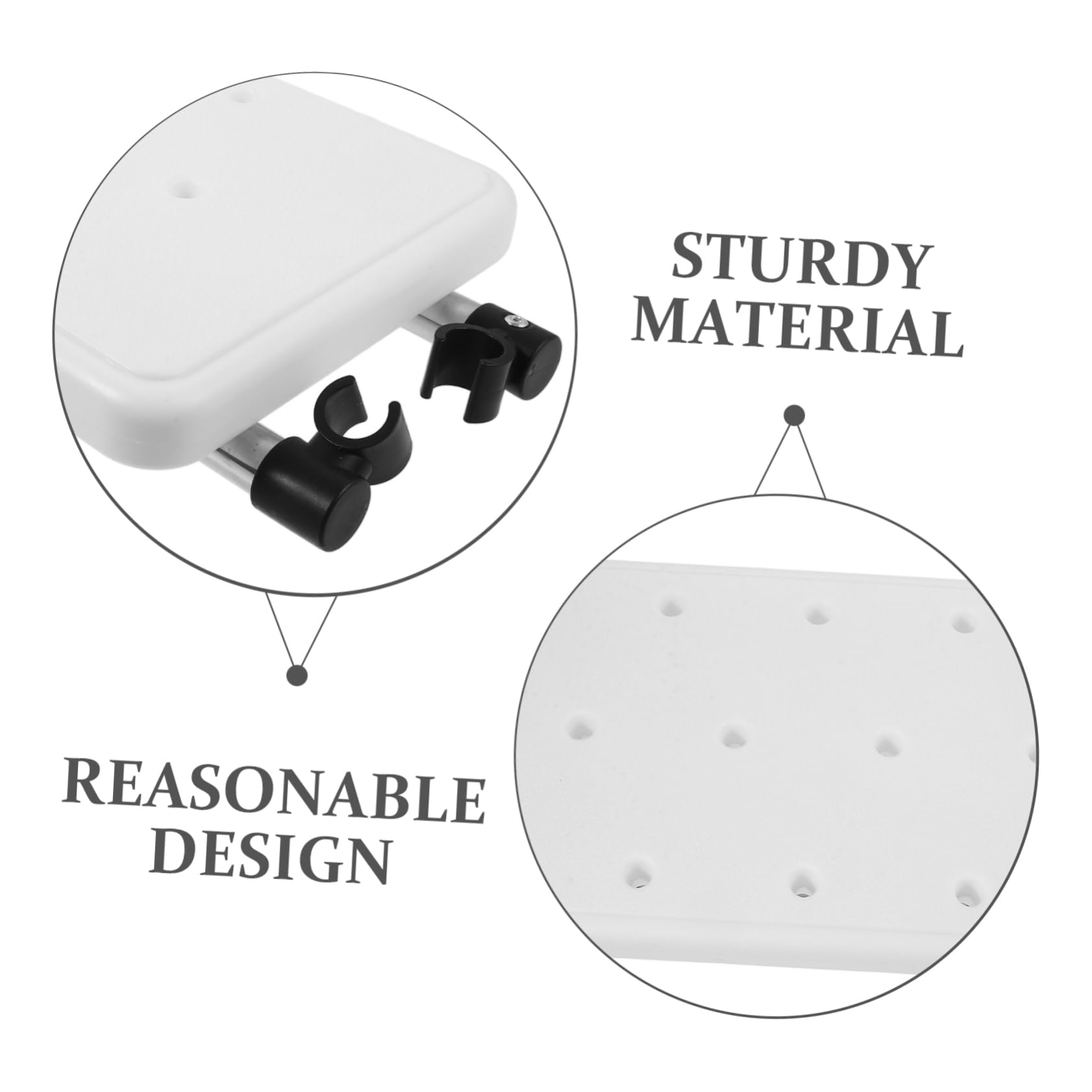 Healvian Accessorio di Ricambio in Lega di Alluminio e Plastico, Supporto Stabile e Comodo per Deambulatore Sedile Reversibile per Sedia Doccia