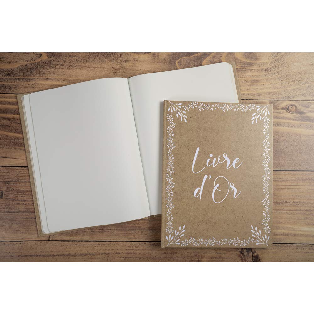 Exacompta Livre d'or Kraft Format vertical 27x22 cm 100 pages blanches