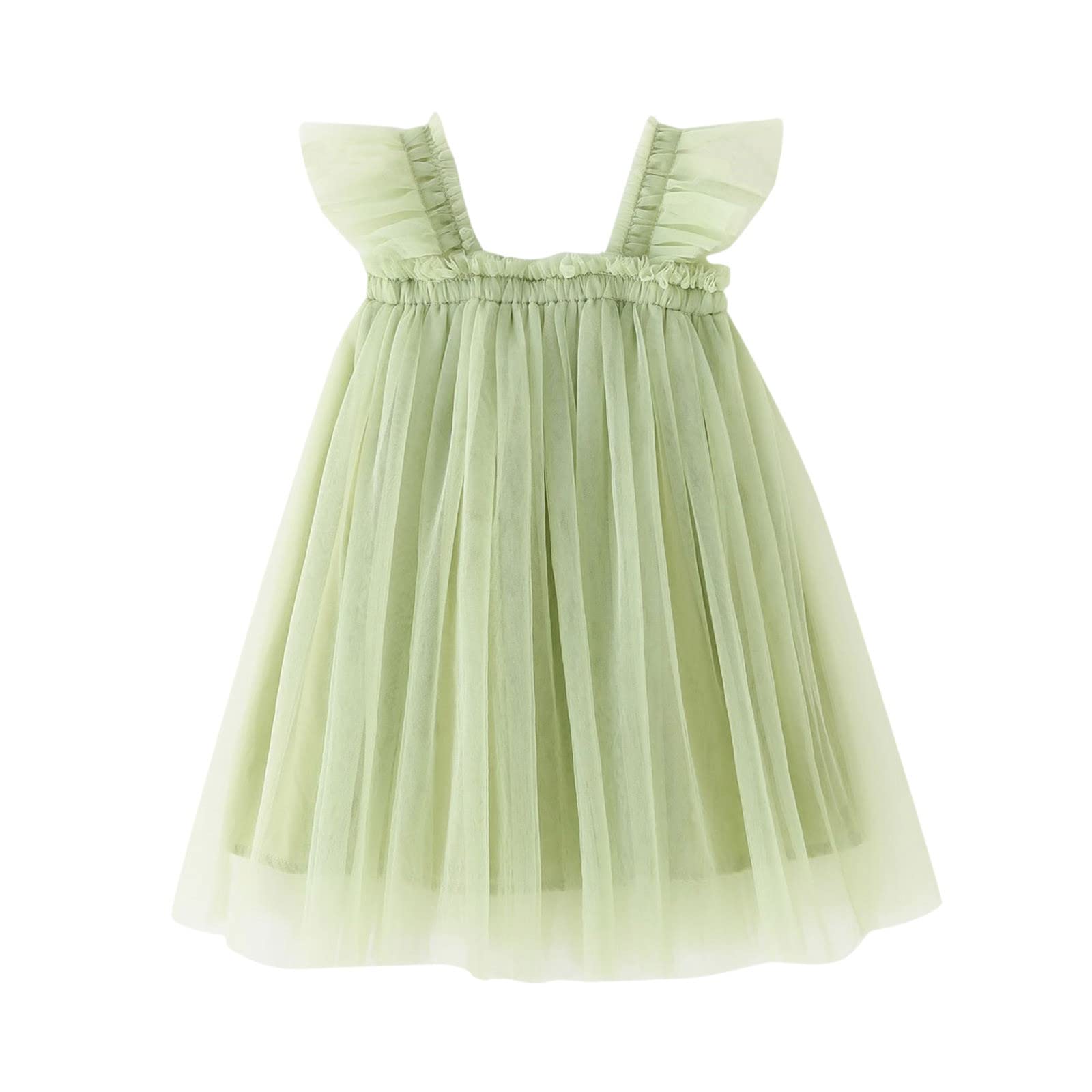 Amazon.com: Toddler Girls Fly Sleeve Solid Tulle Princess Dress Dance Party Dresses  Clothes Ball Gown Dresses (Green, 12-18 Months) : Clothing, Shoes & Jewelry