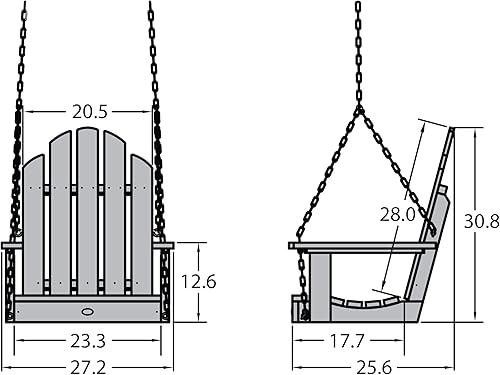 Miniatura 8 de Highwood AD-SW2CW23-WBR Classic Westport - Columpio de asiento individual, color marrón bosque