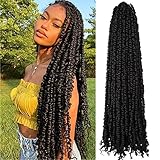 7 Packs 30 inch Passion Twist Crochet For Black Women Pre-twisted long passion twist Bohemian Braids...