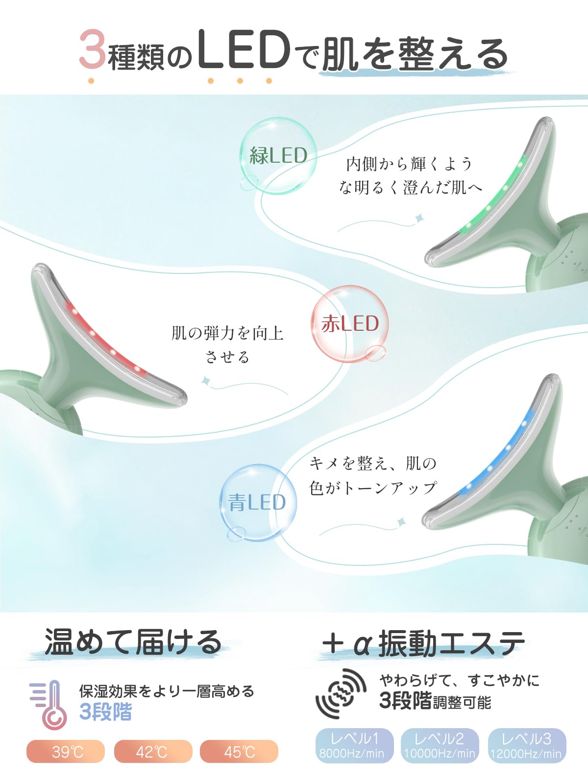 Amazon.co.jp: Kiboer 美顔器 1台8役 EMS 美顔ローラー かっさ 電動 温