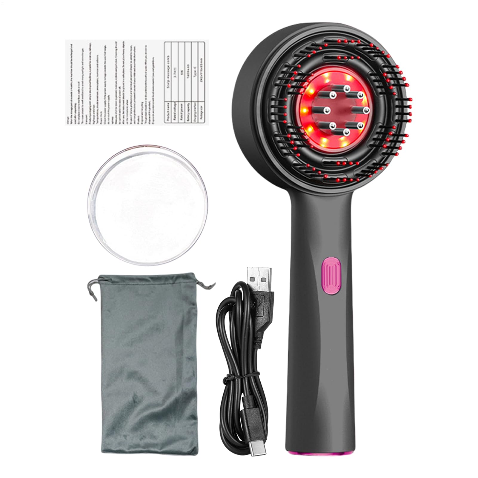 Massaggiatore per cuoio capelluto, spazzole elettriche per capelli per la crescita dei capelli, massaggiatore elettrico per cuoio capelluto, per stimolare la crescita