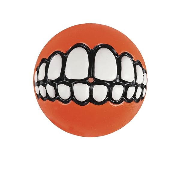 Rogz Grinz Pelota, pequeño, 4,9 cm, Naranja