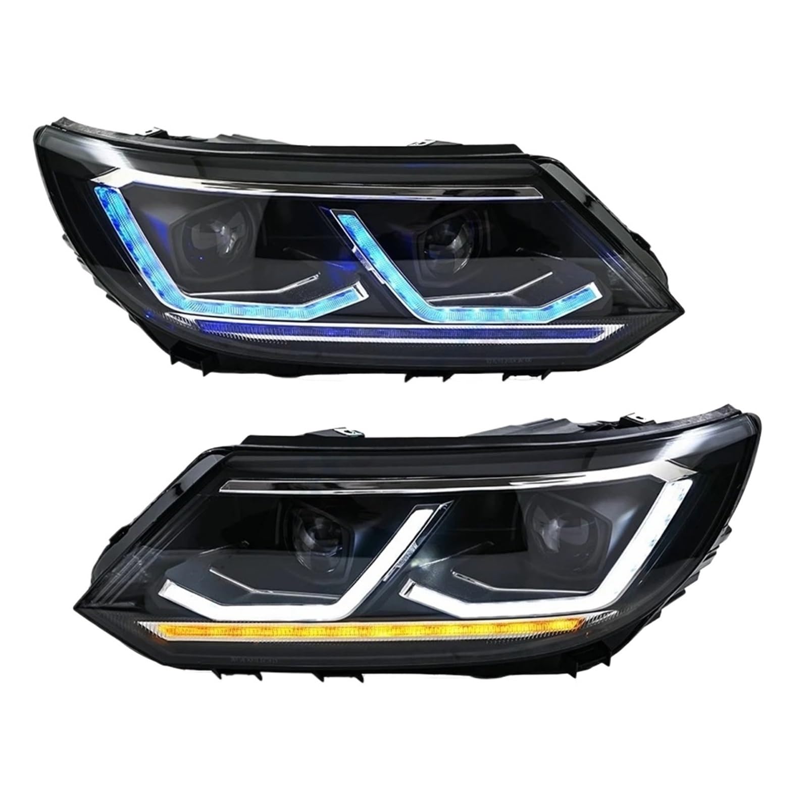 Faro Anteriore per VW ES SEL Line 2013-2017, luci Anteriori, indicatori di direzione, luci diurne, Coppia di fari Anteriori (Modello con Guida a Destra)