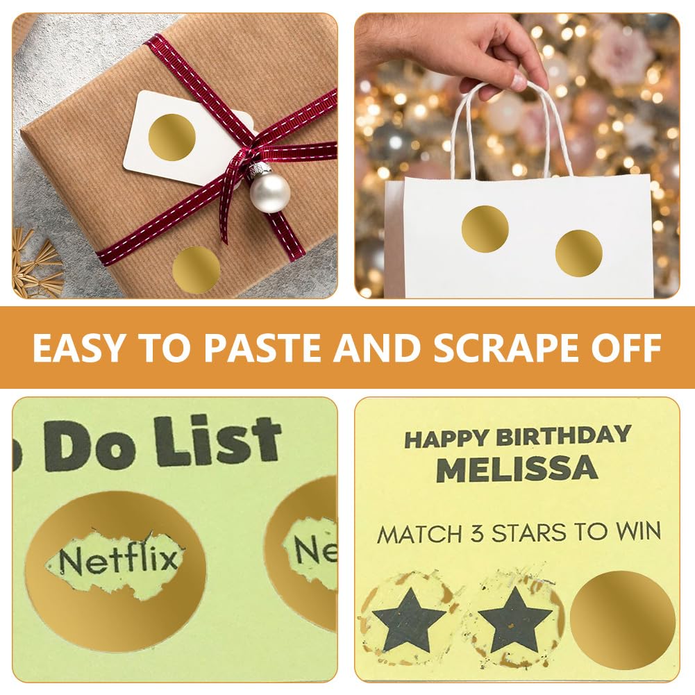 Gold 2" Round Scratch Off Sticker Labels | My Scratch Offs - View #8