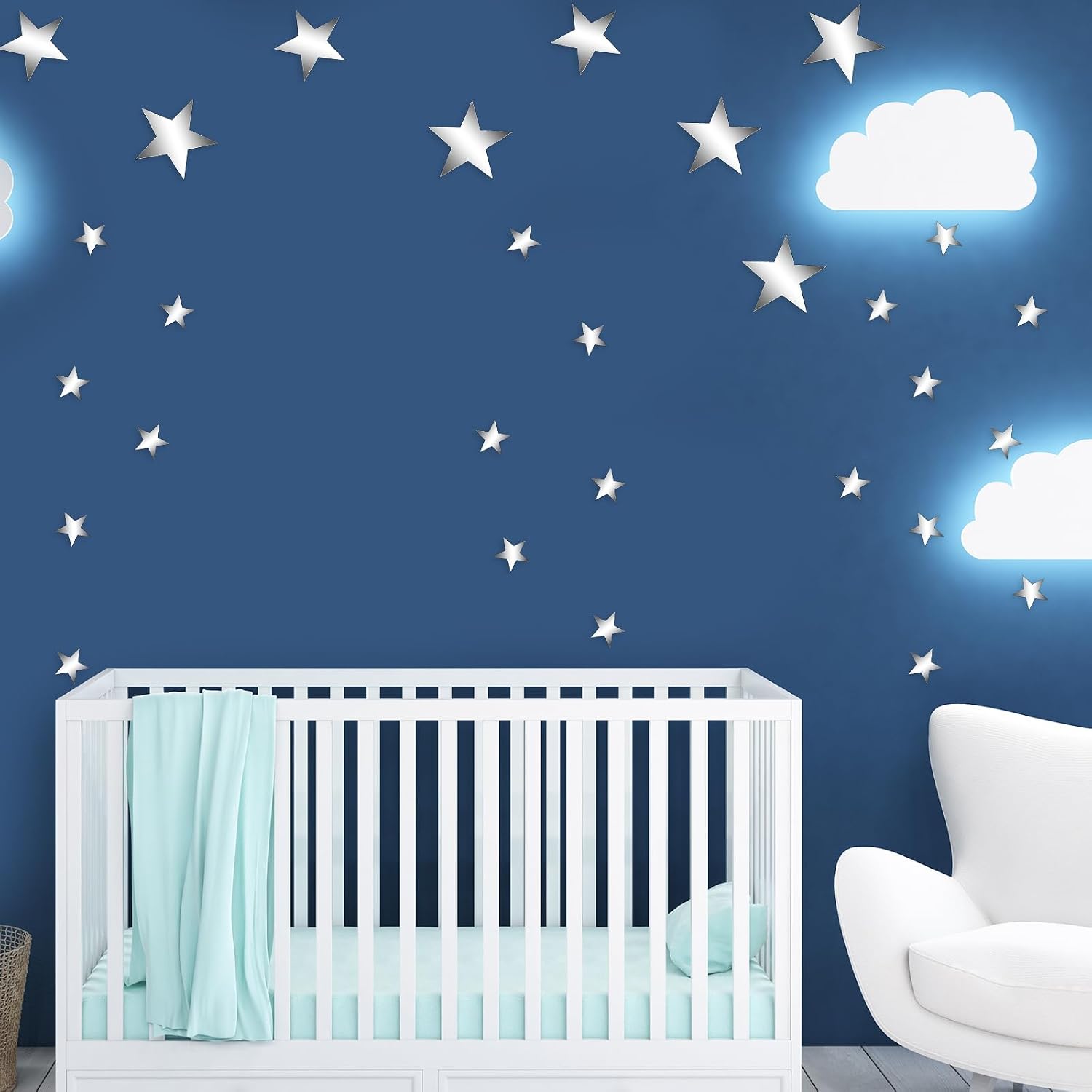 Acrylic Stars Mirror Wall Stickers, 40 PCS Small Mirrors for Crafts Mini 3D Mirror Sticker Removable Wall Decal Mirrors 3 Sizes Mosaic Tiles for DIY Crafts, Jewelry Making, Home Party Walls Decor