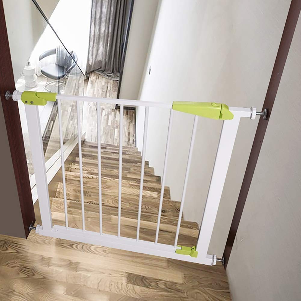 LYGXWJFC Bardzo szeroka metalowa bramka zabezpieczająca dla zwierząt na schody i drzwi - Regulowana 75-194 cm Idealna barierka dla psa - Łatwa instalacja Idealna dla psów i kotów