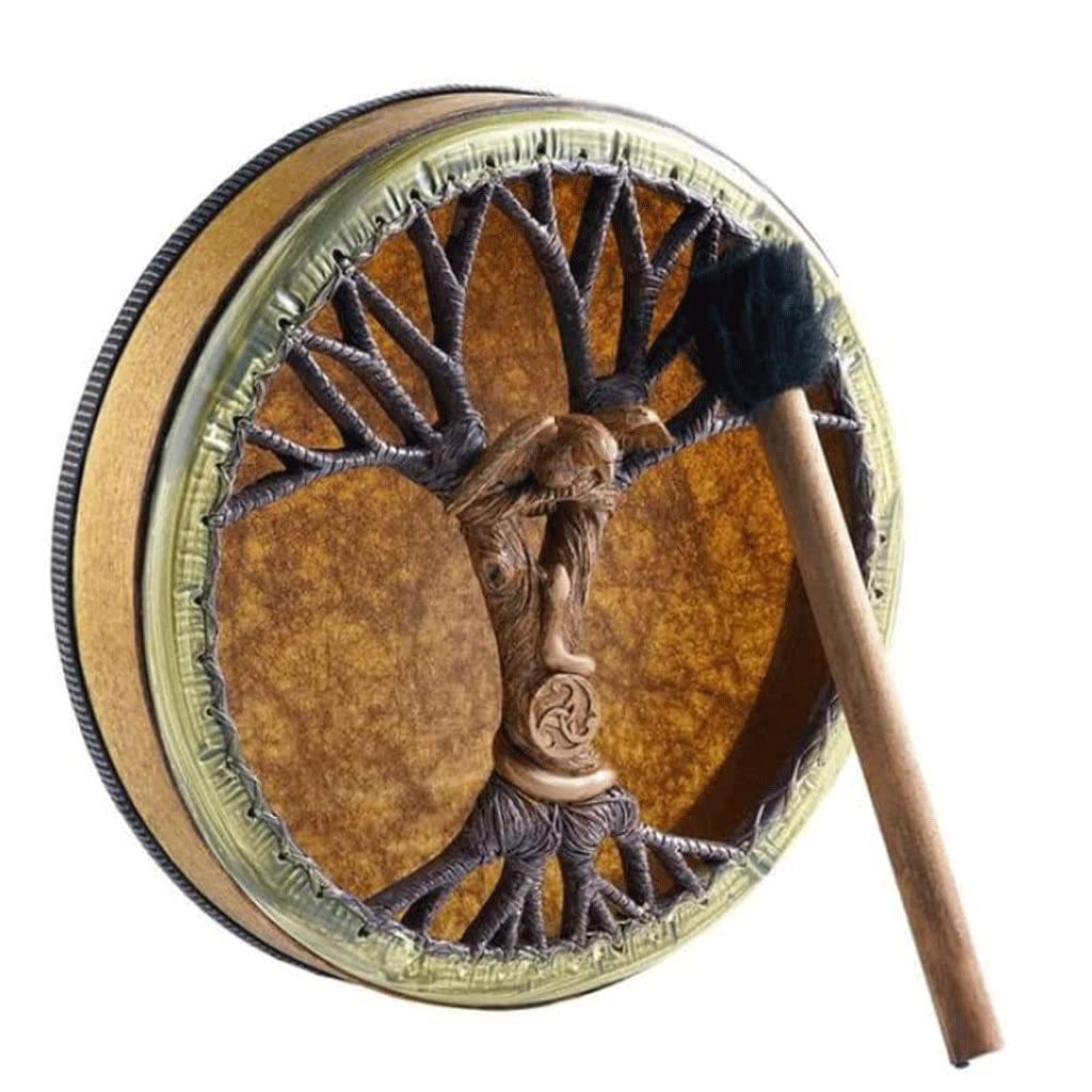 PAASHE Handpan Tambour Tambour de chaman Tambour de Haute qualité Fait à la Main 25cm Tambour éthéré Instrument de Percussion Tambour de Langue Tambour de Handpan Portable Haute qualité