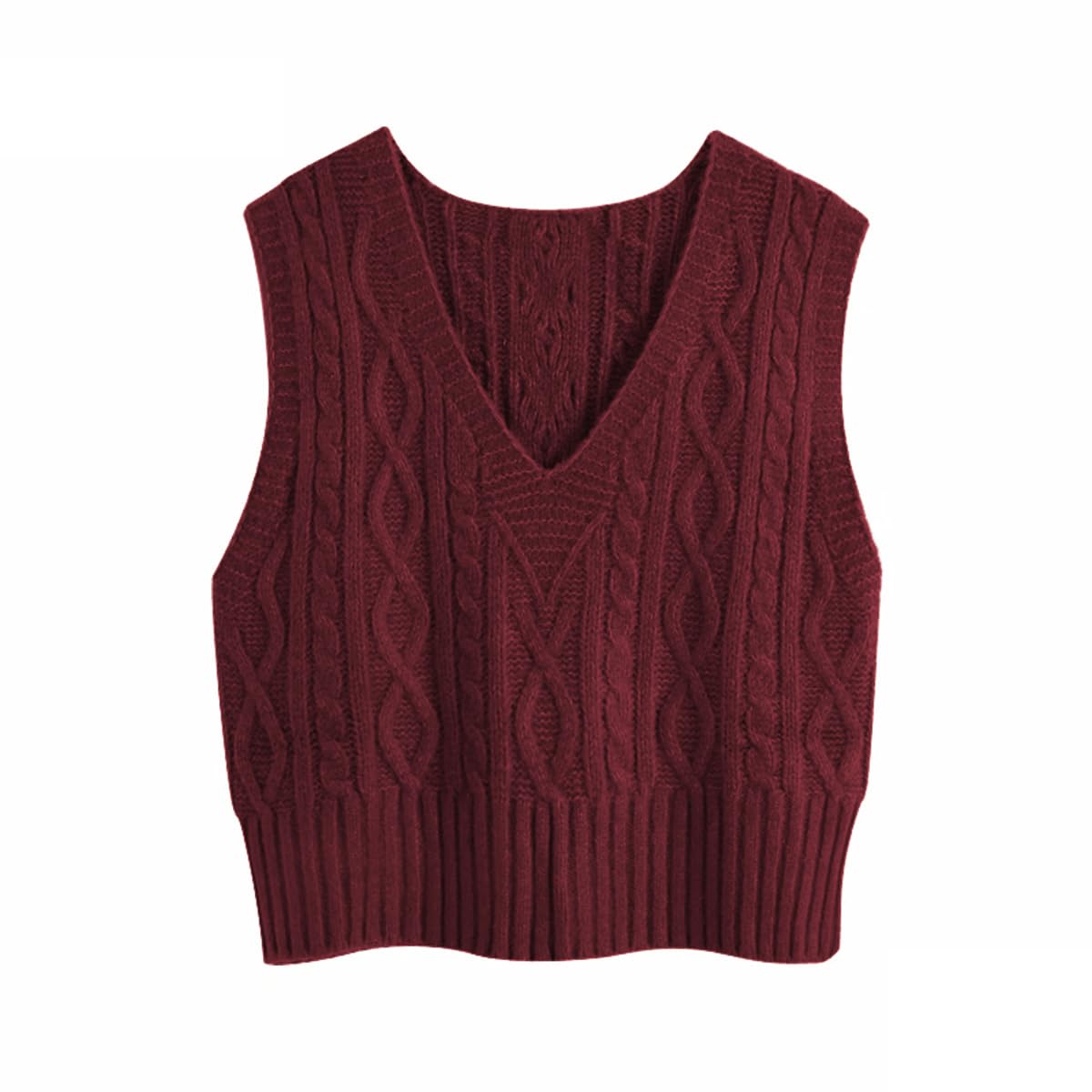 Pullunder Damen Ärmellos V-Ausschnitt Strickweste Pullover Elegant Strickpullover Strickpulli Casual Damen Herbst Winterpullover Sweater Vest