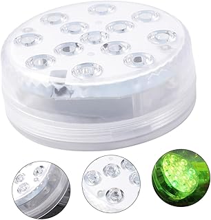 Uonlytech Luz de mergulho LED LED Decoração de Piscina Lâmpada Subaquática Lâmpada Subaquática Lago Luzes Subaquáticas Luz Subaquática Luz de Piscina Luz de LED Submersível Bateria de Plástico para Tanque de Peixes