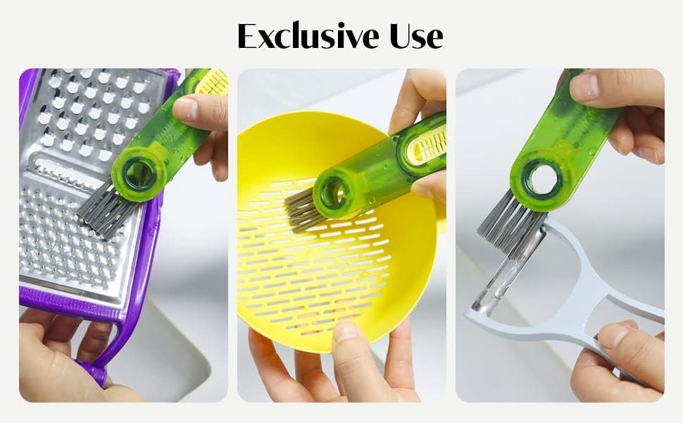 Image of 3 in 1 Cup Lid Gap Cleaning Brush, Bottle lid Cleaning Brush, Tiny Bottle Cup Lid Straw Cleaner Tools,Crevice Cleaning Brush, Bottle Gap Cleaner Brush (1Pcs Only, Multi Color)
