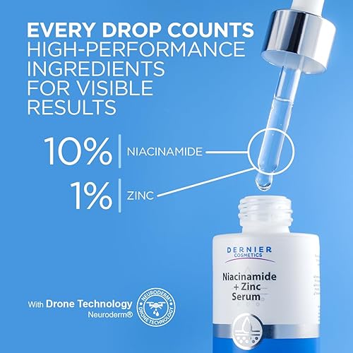 Miniatura 2 de Dernier Niacinamide 10% + suero de zinc para el cuidado de la piel, corrector de manchas oscuras e hidratante facial hidratante, productos de