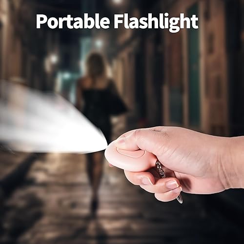 Miniatura 7 de Llavero de alarma personal en aerosol de pimienta, gel de defensa personal para mujeres, alarma de parada de puerta de hotel de viaje, antirrobo de