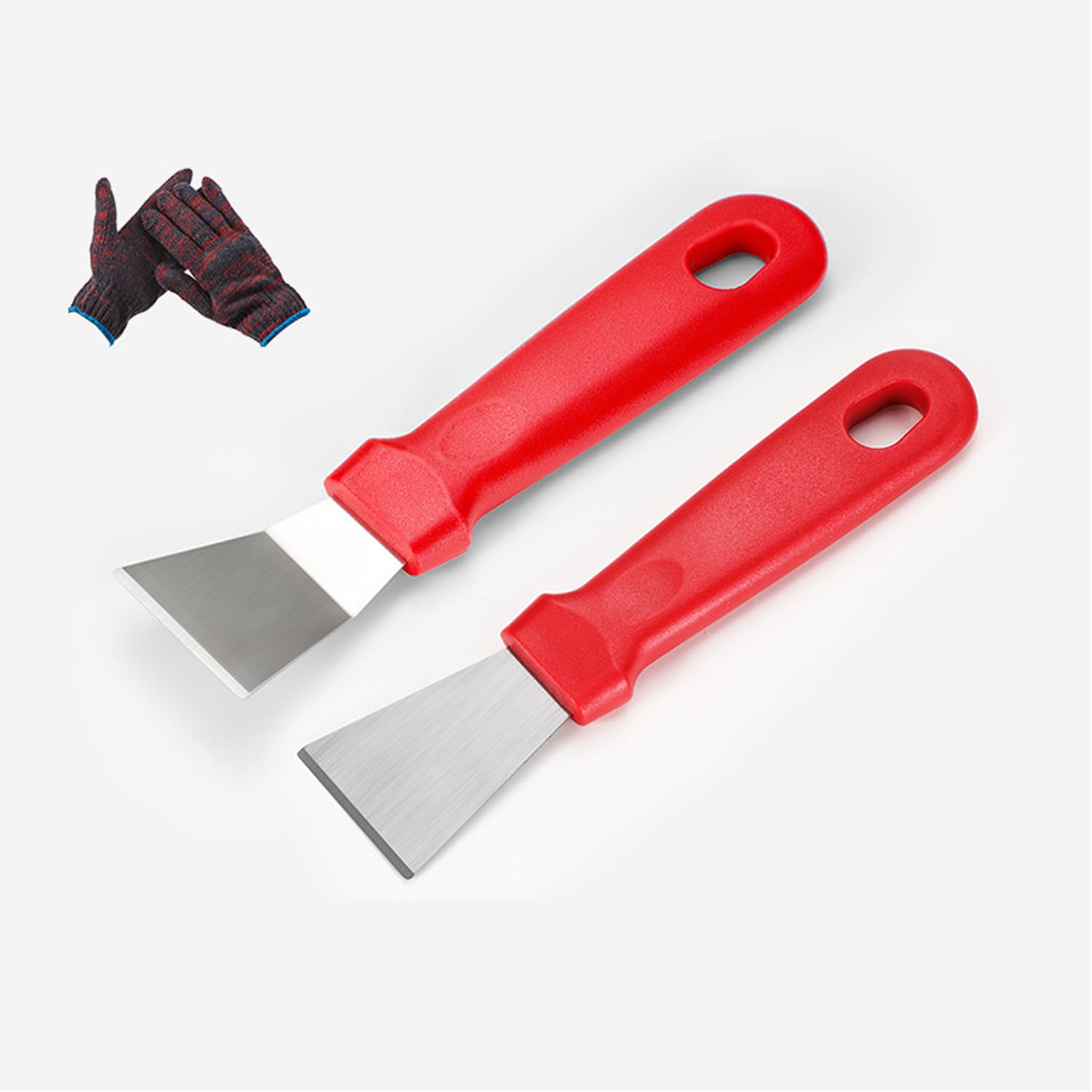 Wallpaper Paint Glass Scraper Tool for Window Oven, Stainless Steel Ceramic Hob Scraper Glass Hobs Non Scratch, Ice Scraper for Car Windscreen Freezer Cleaning, Kitchen Griddle Filler Scraper Set