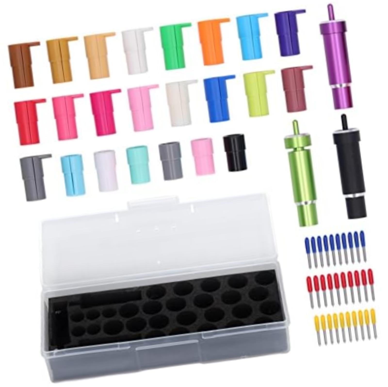 Accesorio para máquina cortadora, para soporte de cuchillas y kit de adaptador de bolígrafo, juego de piezas de repuesto con 30 cuchillas, 23 adaptadores, para Maker 3 Explore Air 2,