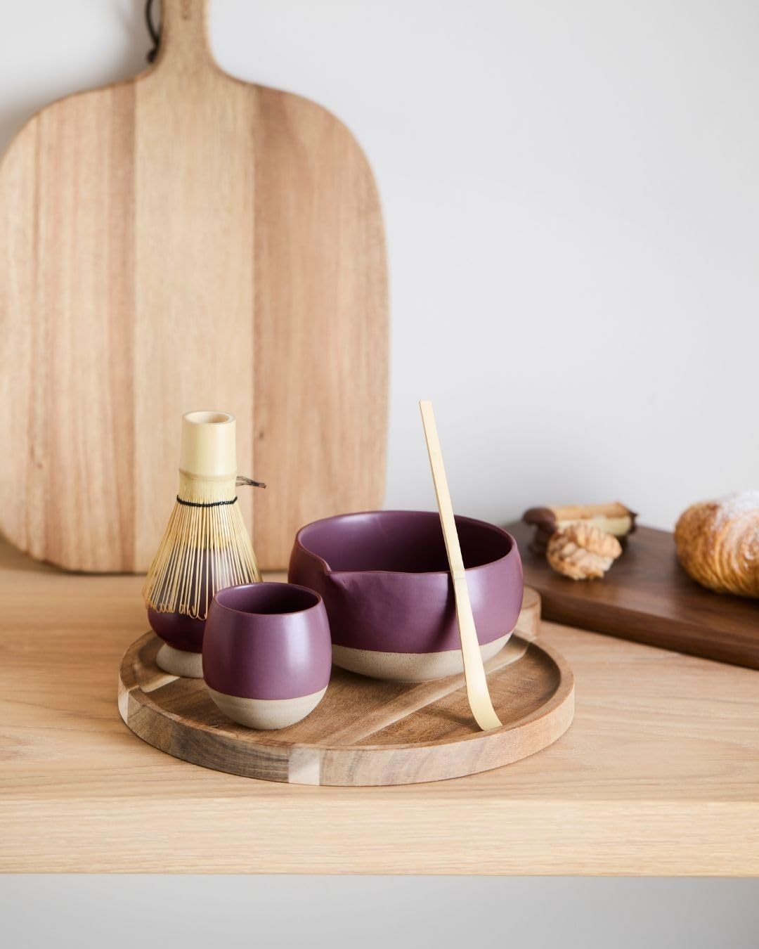 Point-Virgule Matcha-Set mit Matcha-Schneebesen, Ständer, Löffel, Matcha-Schüssel, Becher