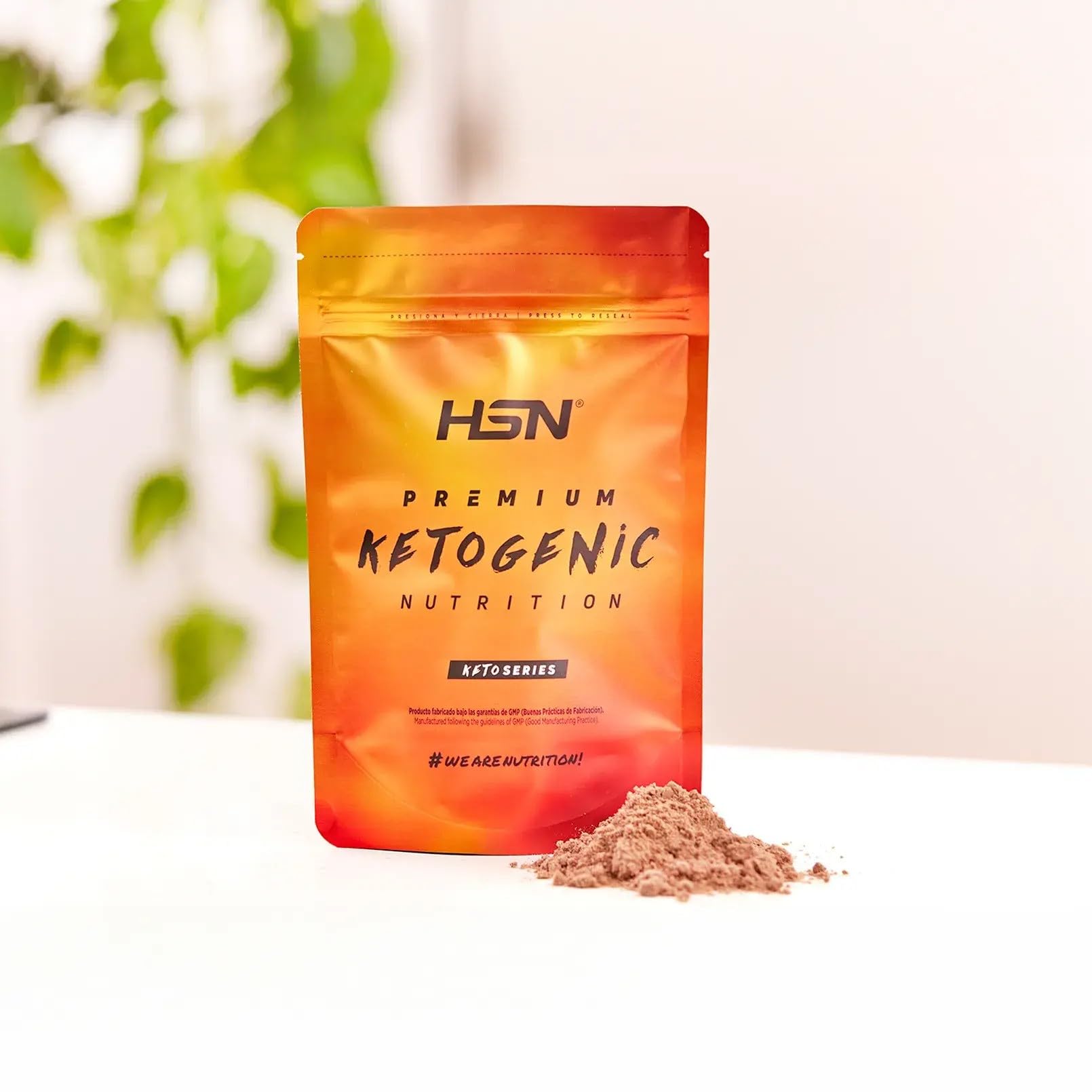 HSN Keto Cacao Cremoso MCT GHEE 500g Dieta Cetogénica Sin Azúcares Añadidos Alto en Fibra Inulina OraftiHSI No-GMO Vegetariano Sin Gluten