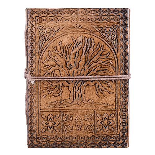 Product Image of the CRAFKART Tree of Life Journal To Write in - 5x7 Leather Writing Journal - Notebook Sketchbook Notepad Personal Memo - Eco-friendly Tree Free - Embossed Journal for Men Women Writers - Christmas Gift