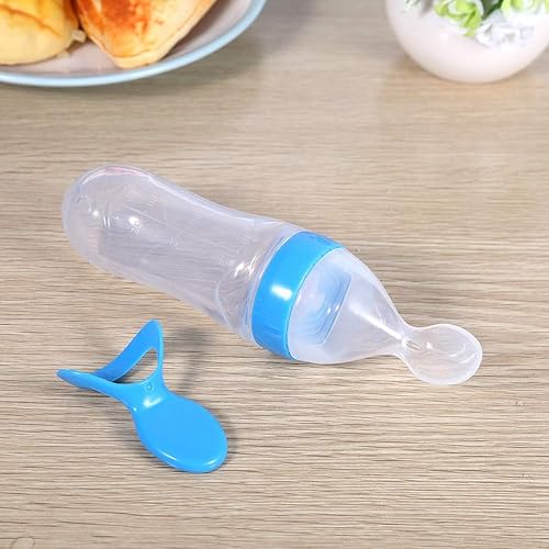 Miniatura 7 de Alimentador de comida para bebés, alimentador de cuchara dispensadora de alimentos para bebés, cuchara de alimentación de silicona para bebés