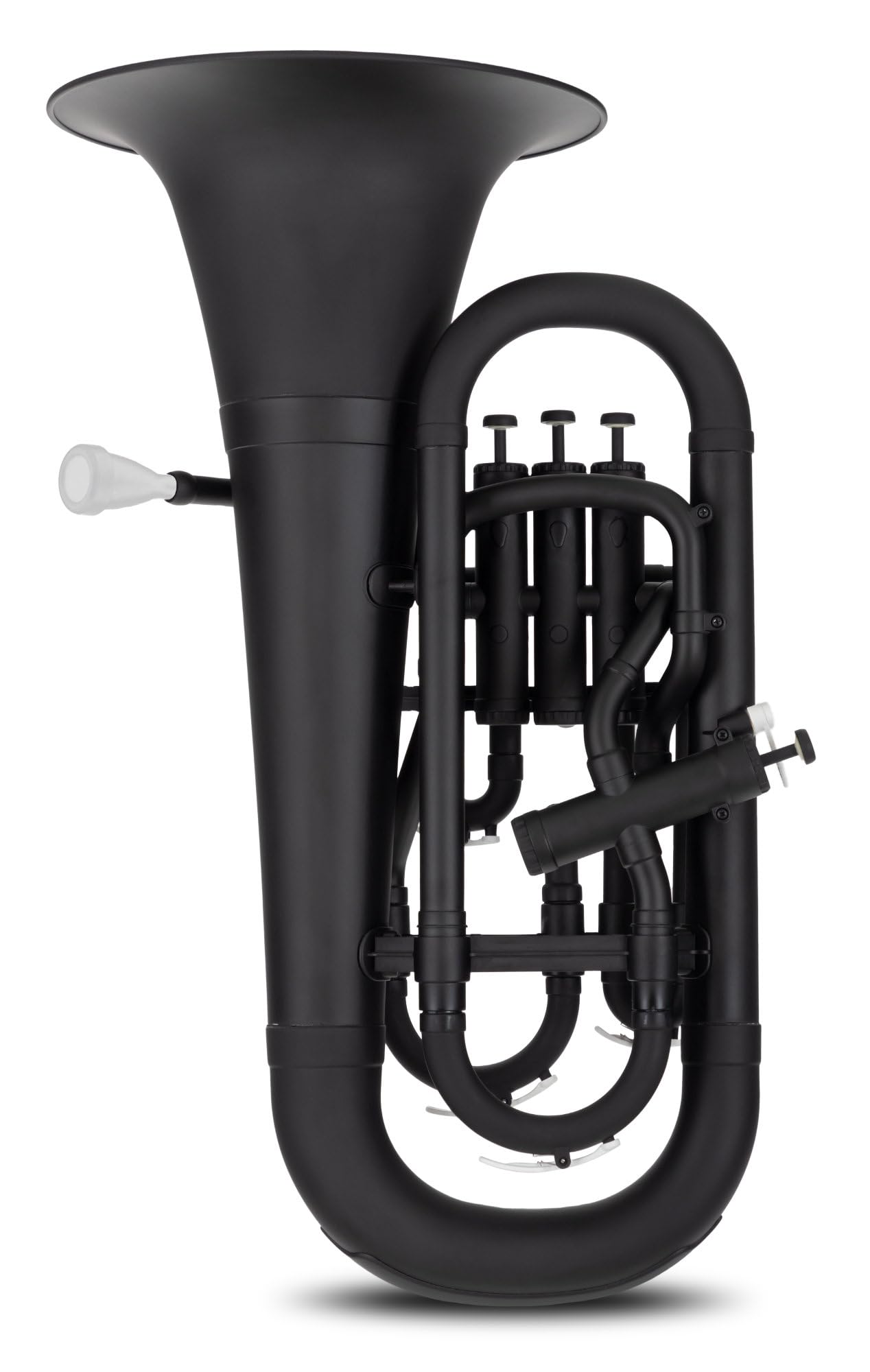 Classic Cantabile MardiBrass Euphonium Bb en plastique - 4 pistons en aluminium - seulement 2,2 kg léger - avec embouchure et housse - noir mat