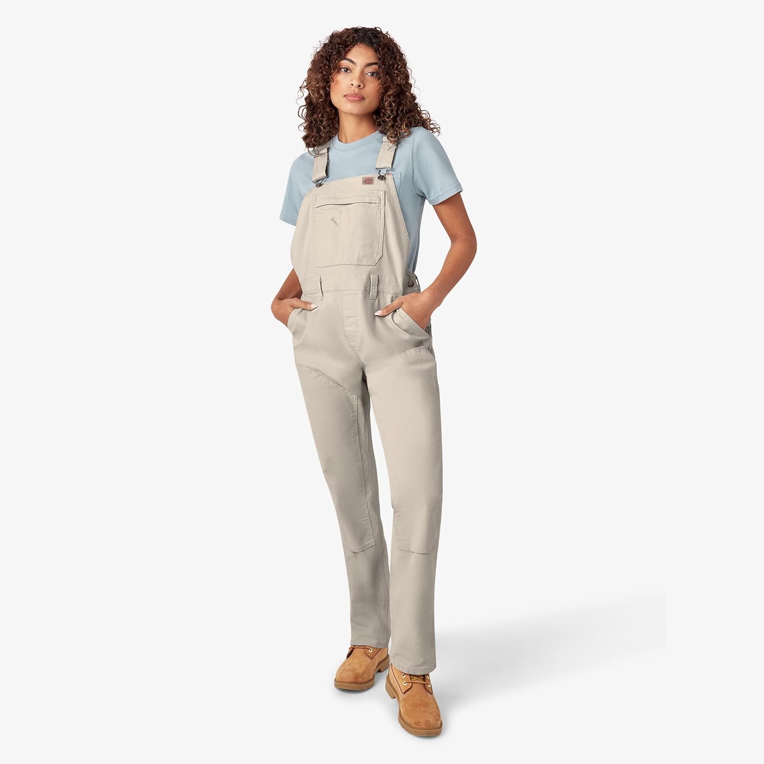 Dickies womens Denim Double Front Bib Overalls - Image 4