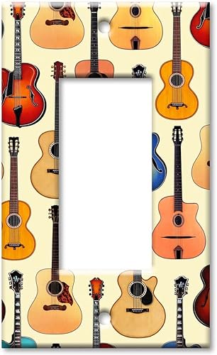 Art Plates - Placa decorativa para interruptor - Tapa de salida de gran tamaño - Placa de pared decorativa de metal basculante de una sola banda -