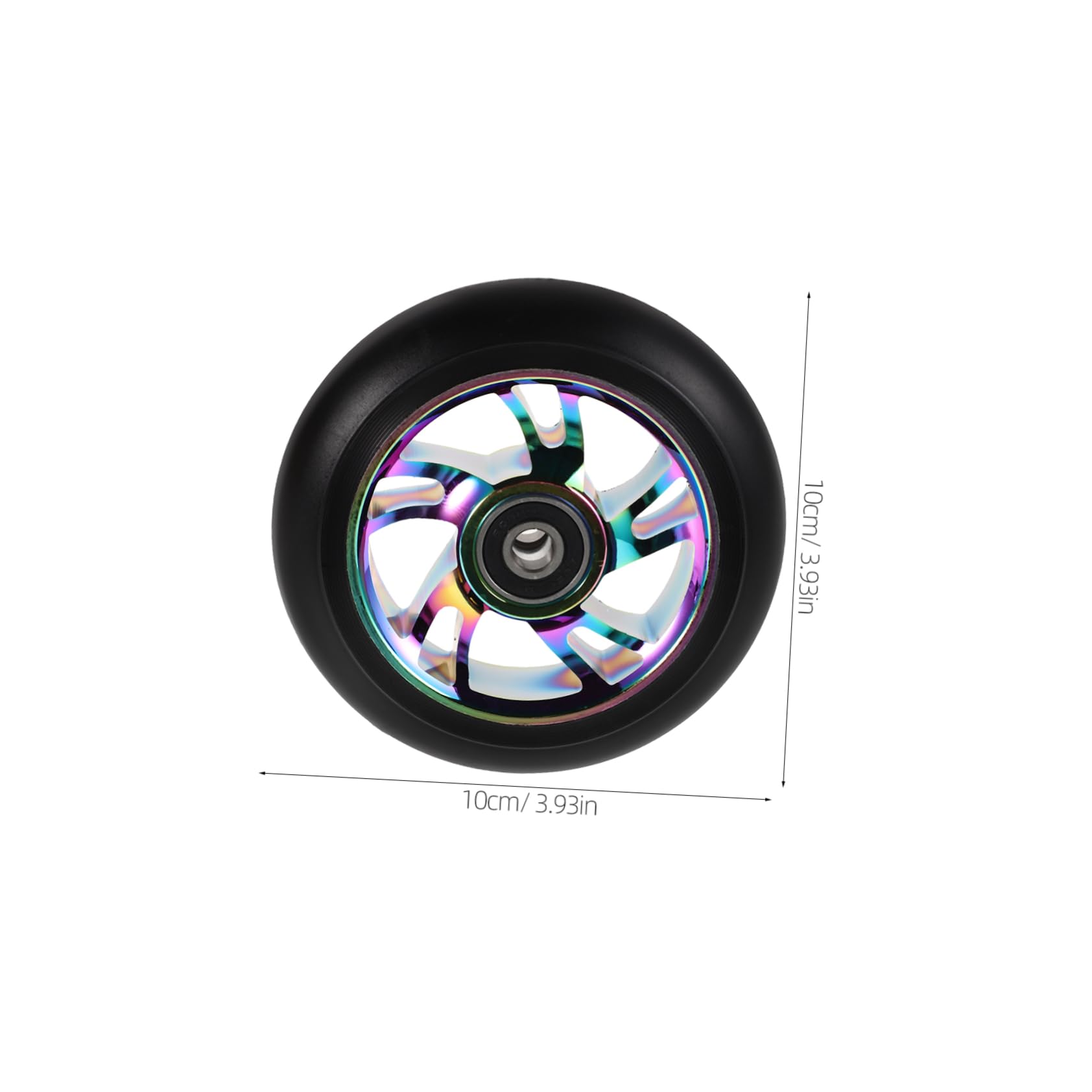 Ciieeo 2 Ruote LED per Monopattino, Ruote Posteriori di Ricambio in Lega di Alluminio, Design Elegante per Guida Fluida
