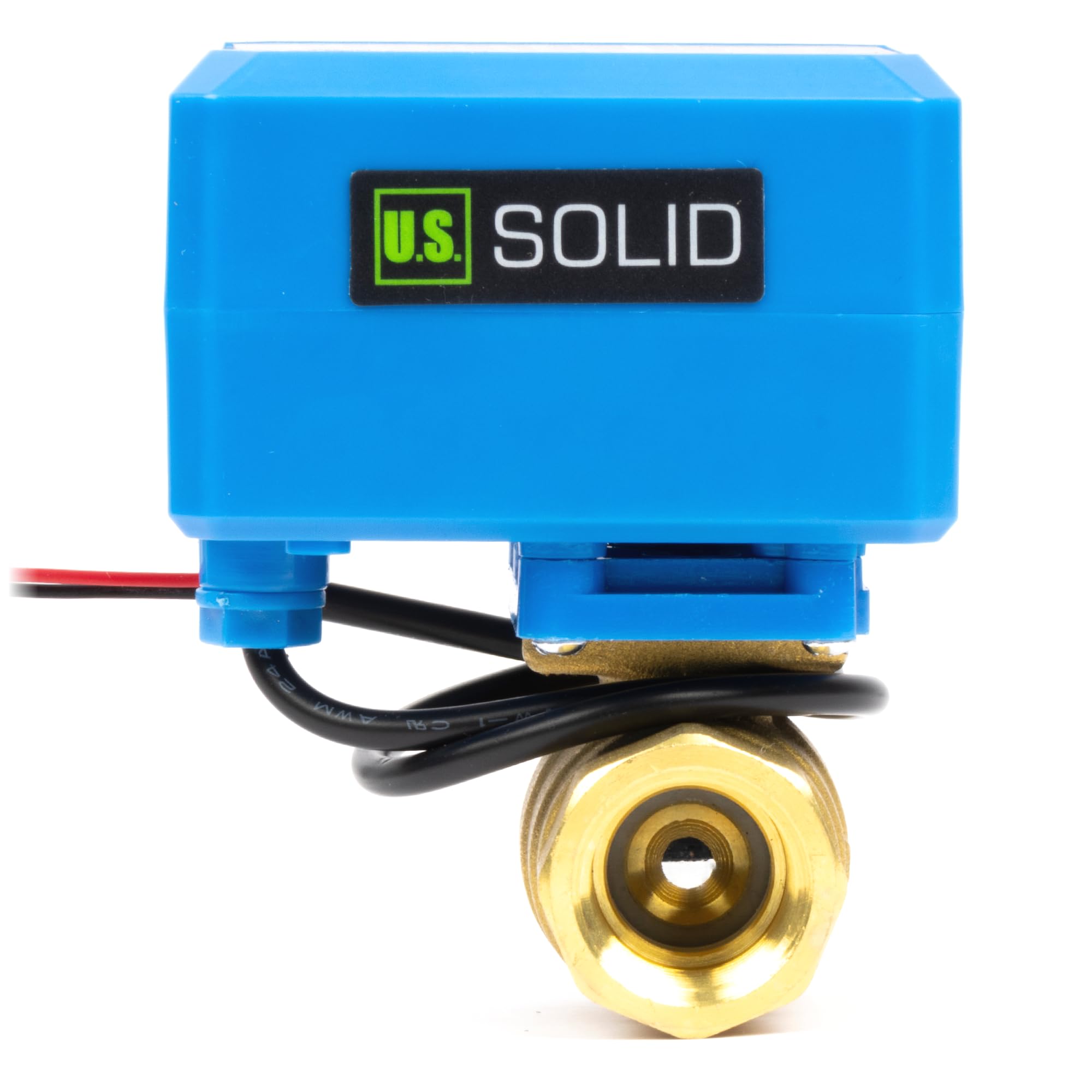 Valvola a sfera motorizzata in ottone da 1/2", ritorno automatico a 2 fili, 9-36 V AC/DC con 3 spie, normalmente chiusa