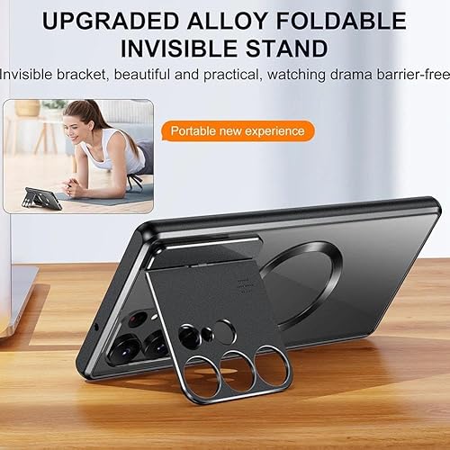 Miniatura 5 de Funda de teléfono de aromaterapia con soporte plegable de succión magnética para Samsung s22s23 Ultra, carcasa magnética de metal para ventana grande