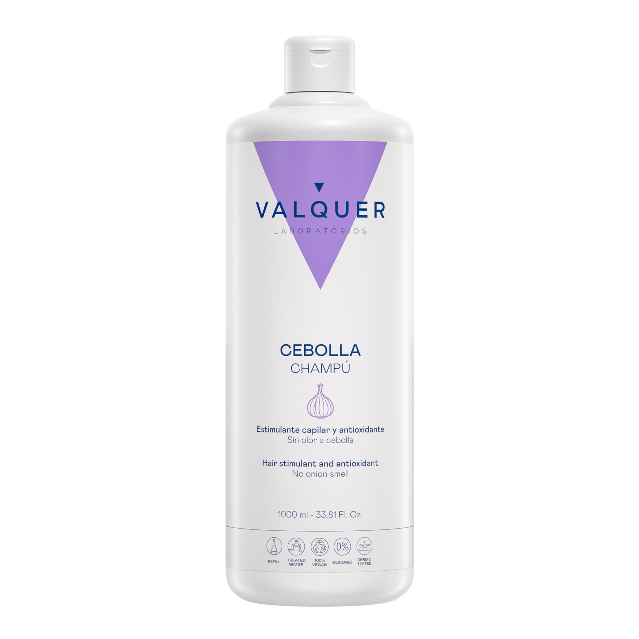 VALQUER Onion Shampoo for Oily Hair | Antioxidant with Anti-Hair Loss Effect that Revitalizes and Purifies | Provides Strength, Volume, and Shine | All Hair Types | 1 L