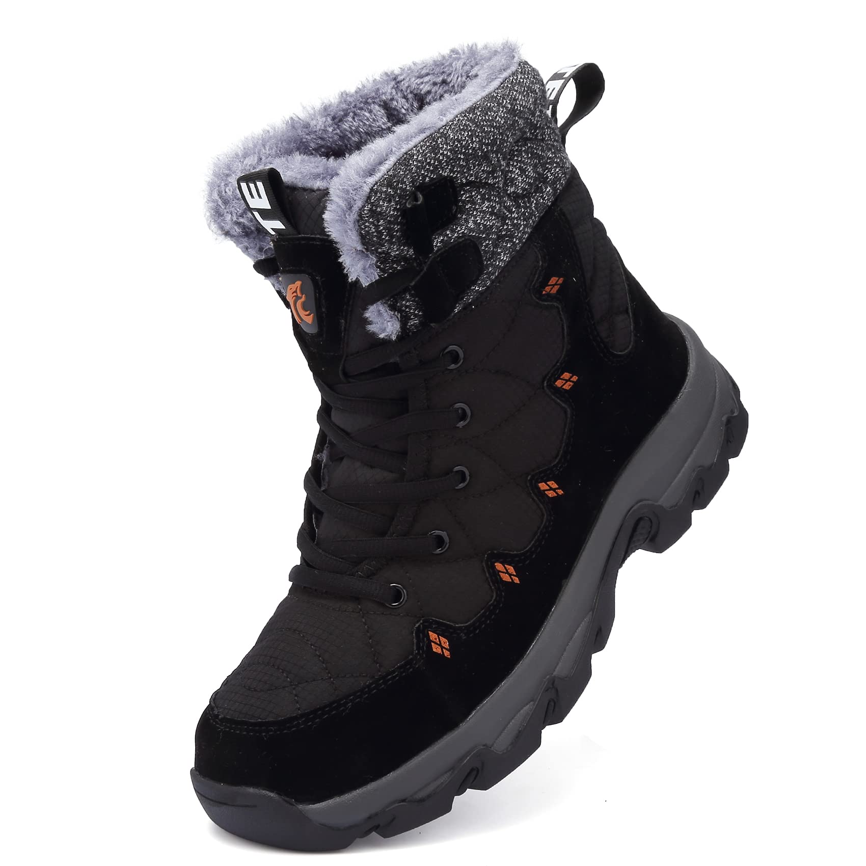 Unitysow Stivali da Neve Uomo Donna Caldi Pelliccia Stivali da Invernali Outdoor Impermeabili Scarpe da Neve Casual Stringate Stivaletti Scarpe da Inverno