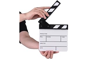 Andoer Film Slate Clapper, Compact Acrylic for TV, Film, and Movie Directors