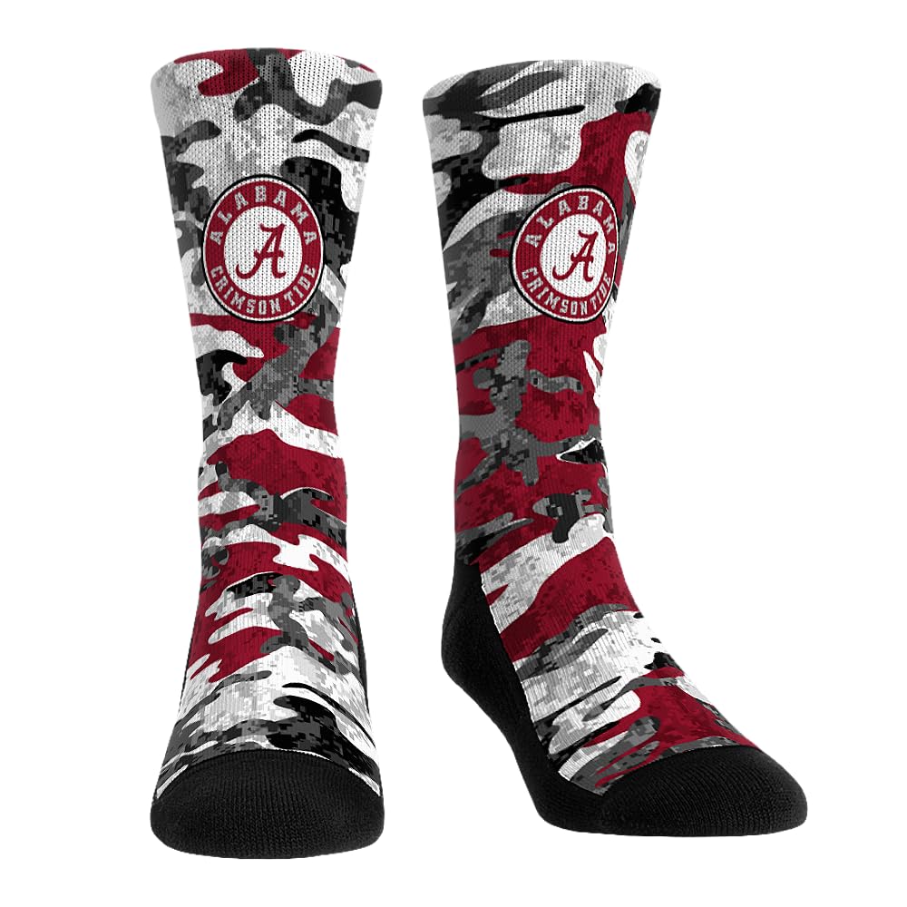 Rock 'Em NCAA Alabama Crimson Tide - What The Camo Socks (L-XL)